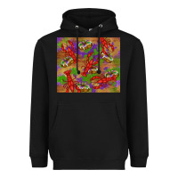 Black mardi gras crawfish king cake Heavyweight Hoodie - RanaPortraitStore