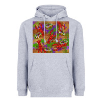 Heather Grey mardi gras crawfish king cake Heavyweight Hoodie - RanaPortraitStore