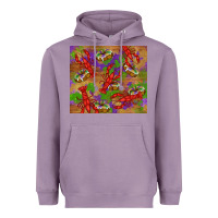 Lavender mardi gras crawfish king cake Heavyweight Hoodie - RanaPortraitStore