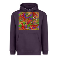 Plum mardi gras crawfish king cake Heavyweight Hoodie - RanaPortraitStore