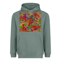 Sage mardi gras crawfish king cake Heavyweight Hoodie - RanaPortraitStore