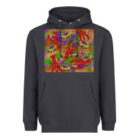 Smoke mardi gras crawfish king cake Heavyweight Hoodie - RanaPortraitStore