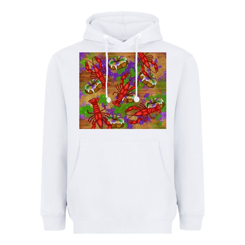 Mardi Gras Crawfish King Cake Heavyweight Hoodie by RanaPortraitStore | Teevron