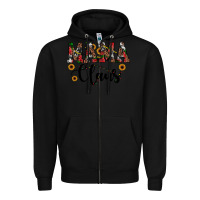 Black mama claus Zipper Hoodie - JahusDesignShop