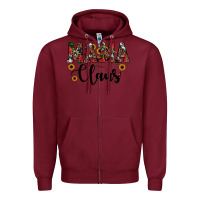 Burgundy mama claus Zipper Hoodie - JahusDesignShop