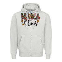 Dove Grey mama claus Zipper Hoodie - JahusDesignShop