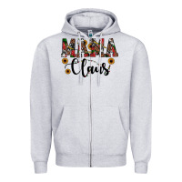Heather Grey mama claus Zipper Hoodie - JahusDesignShop