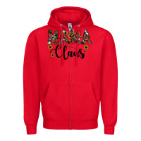 Red mama claus Zipper Hoodie - JahusDesignShop