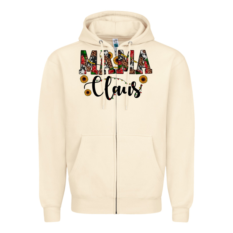 Mama Claus Zipper Hoodie by JahusDesignShop | Teevron