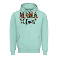 Seafoam mama claus Zipper Hoodie - JahusDesignShop
