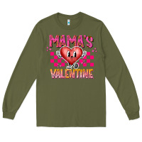 Army Green Mamas Valentine Long Sleeve Tee - CowhideDigitalArt