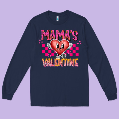 Mamas Valentine Long Sleeve Tee Designed By Cowhidedigitalart