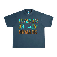 Midnight Navy teacher of tiny humans Urban Heavy Tee - BundleAndBundleShop