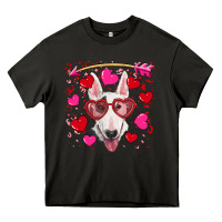 Asphalt Valentine's day  bull terrier Heavy Core Tee - RanaPortraitStore