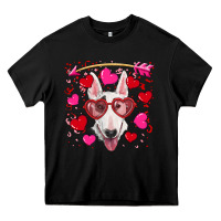 Black Valentine's day  bull terrier Heavy Core Tee - RanaPortraitStore