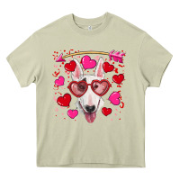 Mossy Valentine's day  bull terrier Heavy Core Tee - RanaPortraitStore