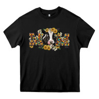 Black Mom with cow Heavy Core Tee - CowGirlArtShop
