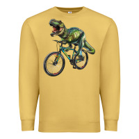 Antique Gold t rex dinosaur riding dinosaur Premium Sweatshirt - RanaPortraitStore