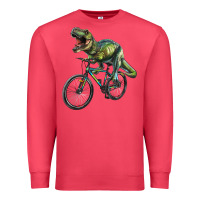 Cardinal t rex dinosaur riding dinosaur Premium Sweatshirt - RanaPortraitStore