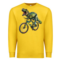 Lemon t rex dinosaur riding dinosaur Premium Sweatshirt - RanaPortraitStore