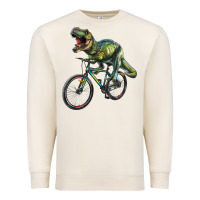 Sandshell t rex dinosaur riding dinosaur Premium Sweatshirt - RanaPortraitStore