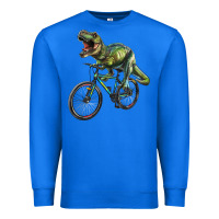 True Royal t rex dinosaur riding dinosaur Premium Sweatshirt - RanaPortraitStore