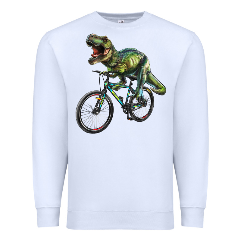 T Rex Dinosaur Riding Dinosaur Premium Sweatshirt by RanaPortraitStore | Teevron