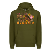 Army Green Just A Girl Who Loves Pumpkin Spice Cowgirl Premium Hoodie - Artiststas