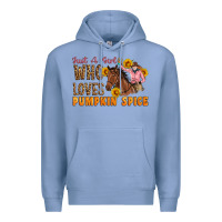 Colony Blue Just A Girl Who Loves Pumpkin Spice Cowgirl Premium Hoodie - Artiststas