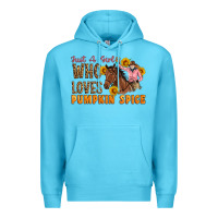 Ocean Blue Just A Girl Who Loves Pumpkin Spice Cowgirl Premium Hoodie - Artiststas