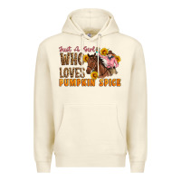 Sandshell Just A Girl Who Loves Pumpkin Spice Cowgirl Premium Hoodie - Artiststas