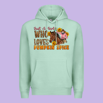 Just A Girl Who Loves Pumpkin Spice Cowgirl Premium Hoodie Designed By Artiststas