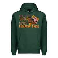 Sports Green Just A Girl Who Loves Pumpkin Spice Cowgirl Premium Hoodie - Artiststas