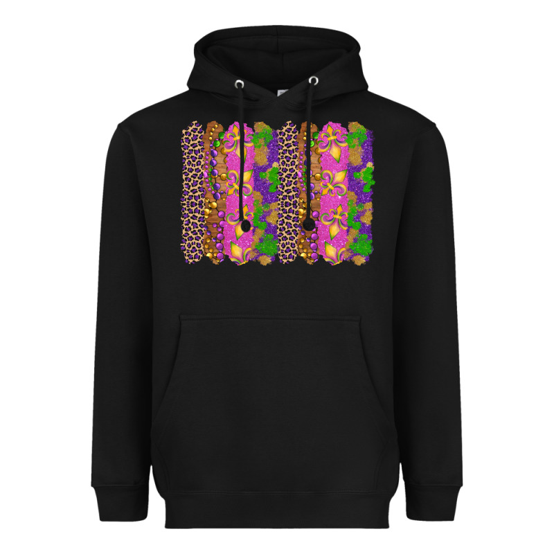 Mardi Gras Brushstrokes Heavyweight Hoodie by RanaPortraitStore | Teevron