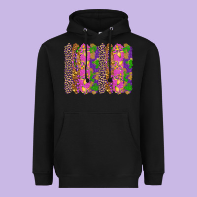 Mardi Gras Brushstrokes Heavyweight Hoodie Designed By Ranaportraitstore
