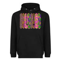 Black mardi gras brushstrokes Heavyweight Hoodie - RanaPortraitStore