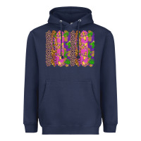 Navy mardi gras brushstrokes Heavyweight Hoodie - RanaPortraitStore