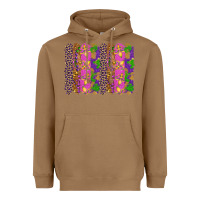 Toasted Coconut mardi gras brushstrokes Heavyweight Hoodie - RanaPortraitStore