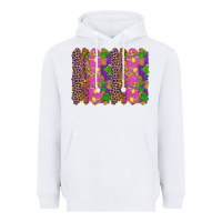 White mardi gras brushstrokes Heavyweight Hoodie - RanaPortraitStore