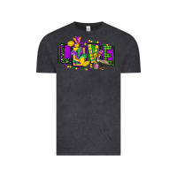 Vintage Black mardi gras love Vintage Tee - FaDigitalArtStudio