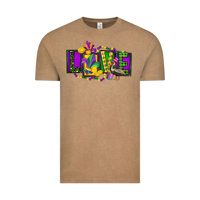 Mardi Gras Love Vintage Tee by FaDigitalArtStudio | Teevron