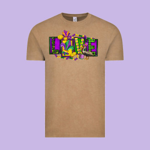 Mardi Gras Love Vintage Tee Designed By Fadigitalartstudio