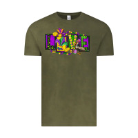 Vintage Olive mardi gras love Vintage Tee - FaDigitalArtStudio