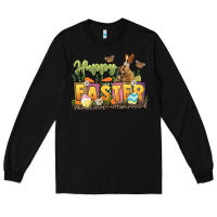 Black Happy Easter Long Sleeve Tee - LillyAllenDesigns