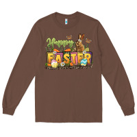 Chestnut Happy Easter Long Sleeve Tee - LillyAllenDesigns