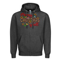 Charcoal Heather merry christmas y'all Zipper Hoodie - JahusDesignShop