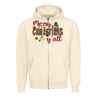 Merry Christmas Y'all Zipper Hoodie | Teevron