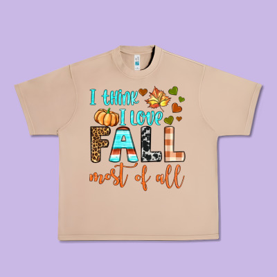 I Think I Love Fall Most Of All Urban Heavy Tee Designed By Bundleandbundleshop