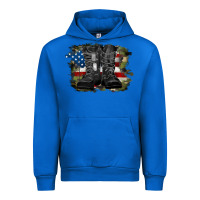 Cobalt american flag with army boots Urban Hoodie - RanaPortraitStore