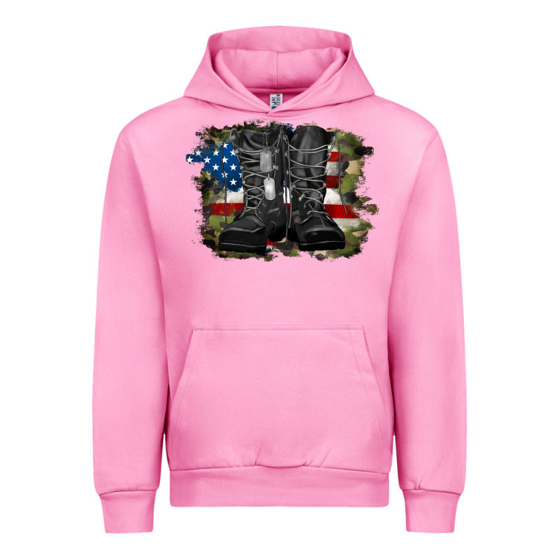 American Flag With Army Boots Urban Hoodie by RanaPortraitStore | Teevron